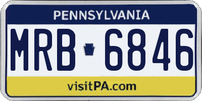 PA license plate MRB6846