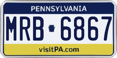 PA license plate MRB6867