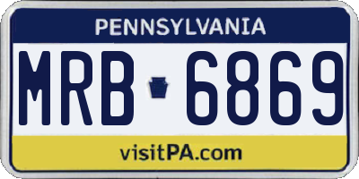 PA license plate MRB6869