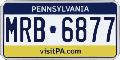 PA license plate MRB6877