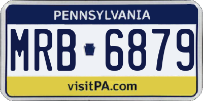 PA license plate MRB6879