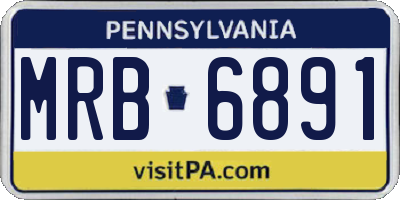 PA license plate MRB6891