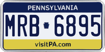 PA license plate MRB6895