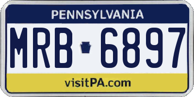 PA license plate MRB6897