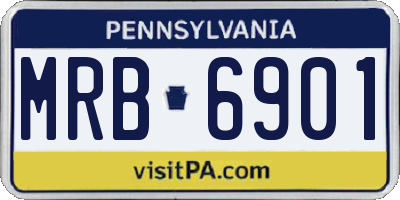 PA license plate MRB6901