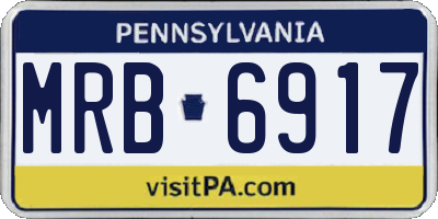 PA license plate MRB6917