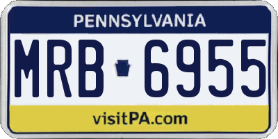 PA license plate MRB6955
