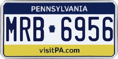 PA license plate MRB6956
