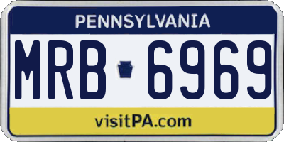 PA license plate MRB6969