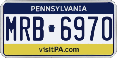 PA license plate MRB6970