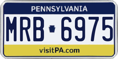 PA license plate MRB6975