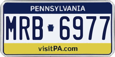 PA license plate MRB6977