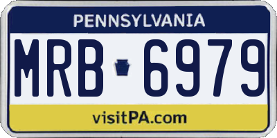 PA license plate MRB6979