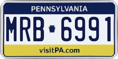 PA license plate MRB6991