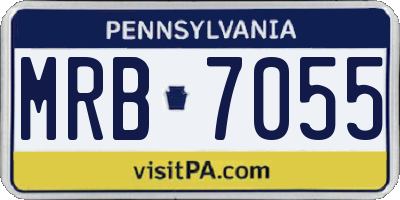 PA license plate MRB7055
