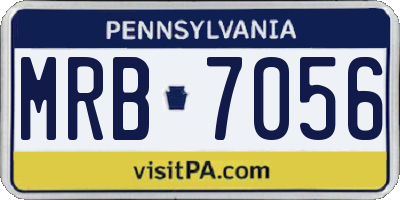 PA license plate MRB7056