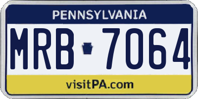 PA license plate MRB7064