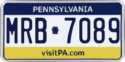 PA license plate MRB7089