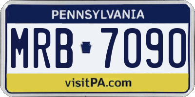 PA license plate MRB7090