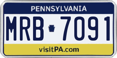 PA license plate MRB7091