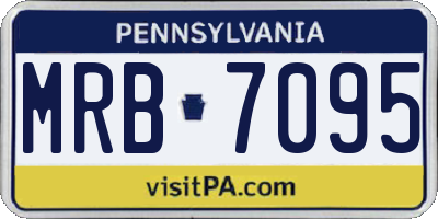 PA license plate MRB7095
