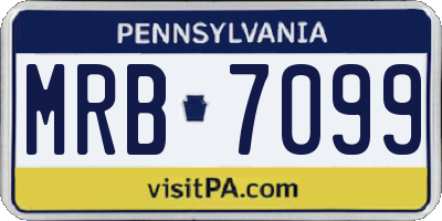 PA license plate MRB7099