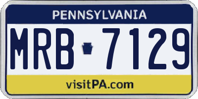 PA license plate MRB7129