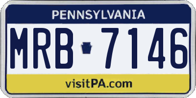 PA license plate MRB7146