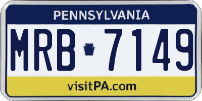 PA license plate MRB7149
