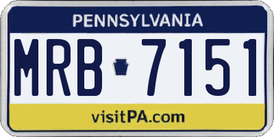 PA license plate MRB7151