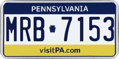 PA license plate MRB7153