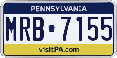 PA license plate MRB7155