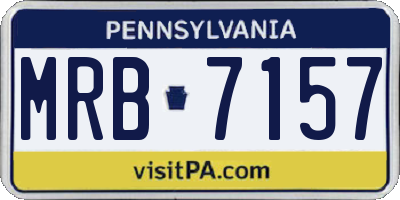 PA license plate MRB7157