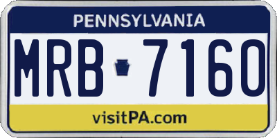 PA license plate MRB7160