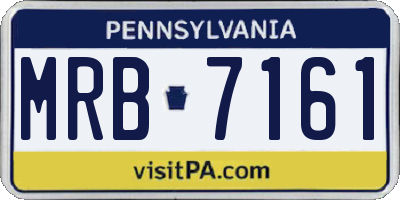PA license plate MRB7161