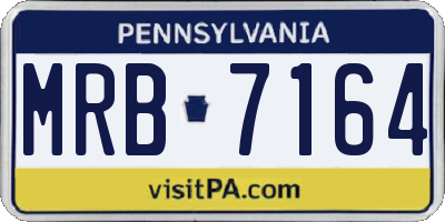 PA license plate MRB7164
