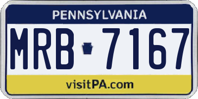 PA license plate MRB7167