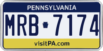 PA license plate MRB7174