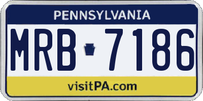 PA license plate MRB7186