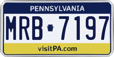 PA license plate MRB7197