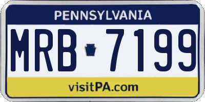PA license plate MRB7199