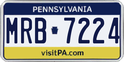 PA license plate MRB7224