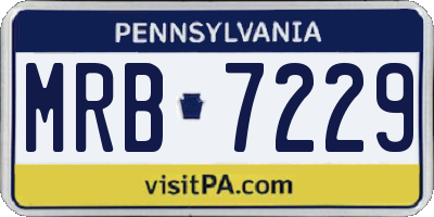 PA license plate MRB7229