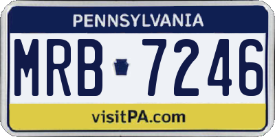 PA license plate MRB7246