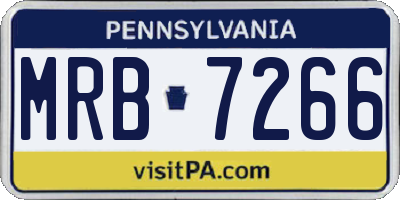 PA license plate MRB7266