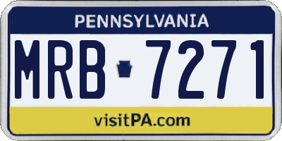 PA license plate MRB7271