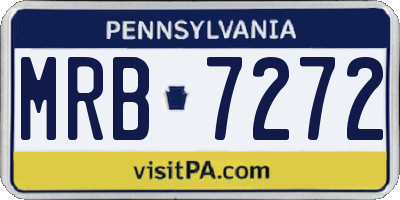 PA license plate MRB7272