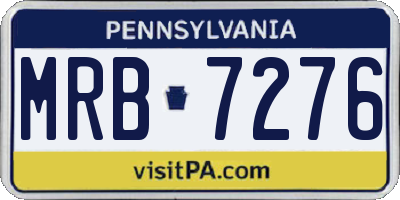 PA license plate MRB7276