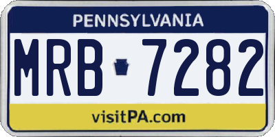 PA license plate MRB7282