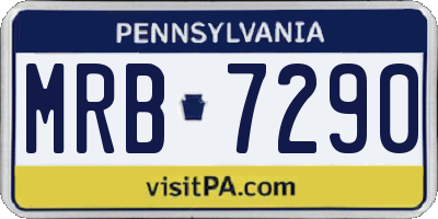 PA license plate MRB7290
